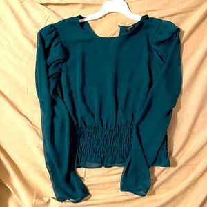 Express women’s size M emerald green jewel tone top EUC